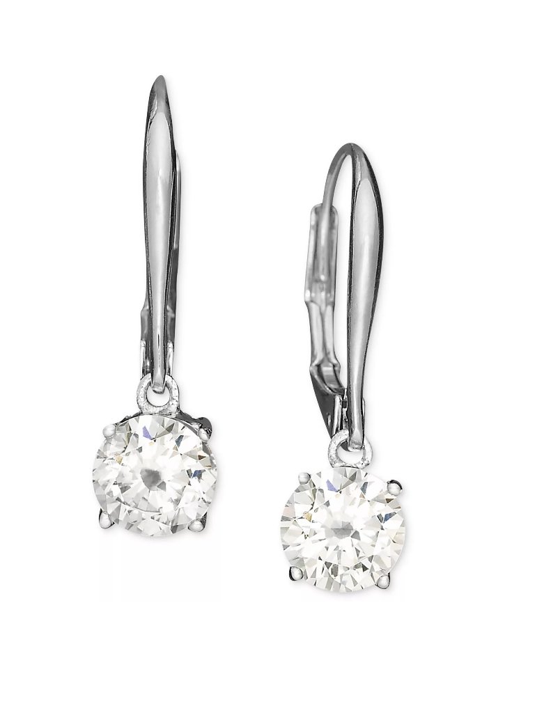 Eliot Danori For Macys Cubic Zirconia Leverback Earrings 20$
